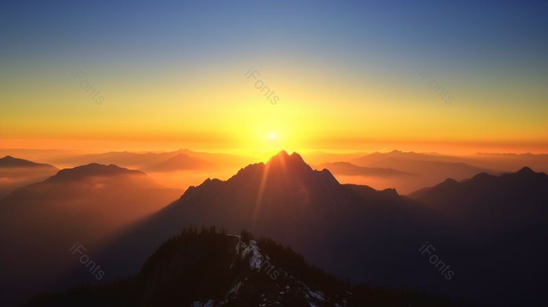 日落余晖旅行山顶唯美自然,高清,摄影图,摄影图片,图片大全,摄影图免费下载